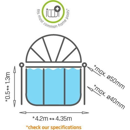 EXIT baseina kupols ECO ø427cm – universāls