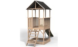 Деревянный игровой домик EXIT Panorama 500 с горкой и песочницей