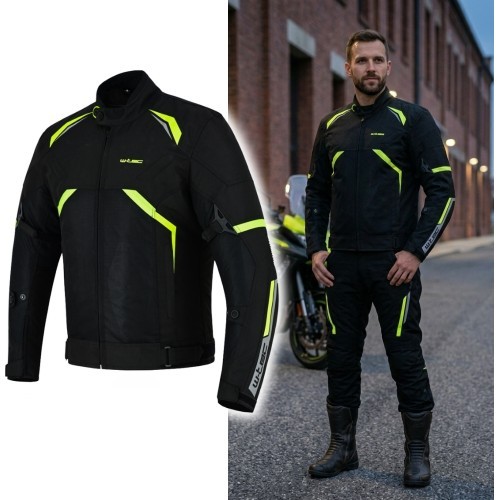 Motorcycle Jacket W-TEC Timuco - Black-Fluo