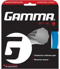 Струны для теннисной ракетки Gamma Moto Set 17, 1,24 мм, чёрные