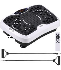 Vibrācijas platforma ar pretestības gumijām One Fitness SVP08