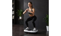 Vibrācijas platforma ar pretestības gumijām One Fitness SVP08