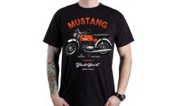 T-krekls BLACK HEART Mustang - Melna