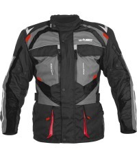 Мужская мотоциклетная куртка W-Tec Burdys Evo - Чёрный, серый, красный