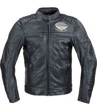 Vīriešu ādas motociklista jaka W-TEC Black Heart Wings - Melna