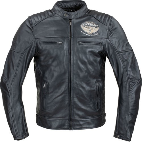 Vīriešu ādas motociklista jaka W-TEC Black Heart Wings - Melna