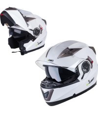Paceļama motociklista ķivere W-TEC Pezzon - Balta-Bronzas
