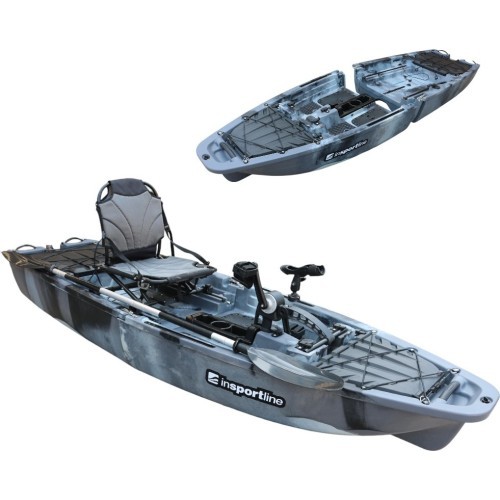 Salokāma kajaks ar pedāļiem inSPORTline Rhoner Urban Camo