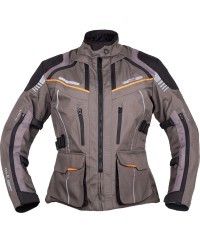 Women’s Touring Motorcycle Jacket W-TEC Smackton Lady -  Grey/Orange 