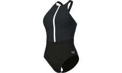 Sieviešu peldkostīms Silvia Cross Back, melns-pelēks-balts, 38 - 550
