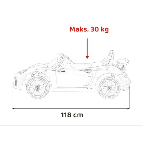 Elektromobilis RUF CTR3, sarkans