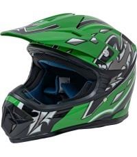Enduro Motorcycle Helmet Green S
