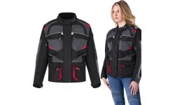 Women’s Motorcycle Jacket W-TEC Radana - Black, grey, red