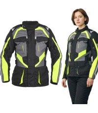 Women’s Motorcycle Jacket W-TEC Radana - Black, grey, green