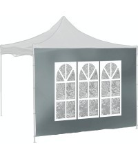 Sānu sienas nojumei WINDOW 2x3 m 420D, pelēkas, ūdensnecaurlaidīgas