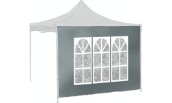 Боковые стенки для садового шатра WINDOW 2x3 м 420D, серые, водонепроницаемые