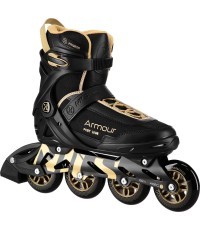Skrituļslidas NA22151 Armour, melnas, 38. izmērs, Nils Extreme - NA22151 INLINE SKATES ARMOUR BLACK GOLD SIZE 38  NILS EXTREME