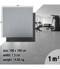 Прочный напольный мат inSPORTline Luxteko Flat 100 x 100 x 1,5 см - Mramor