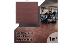 Heavy-Duty Floor Mat inSPORTline Luxteko Flat 100 x 100 x 1.5 cm - Wood