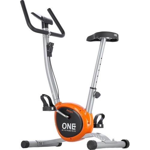 Велотренажер One Fitness RW3011, серебристо-оранжевый