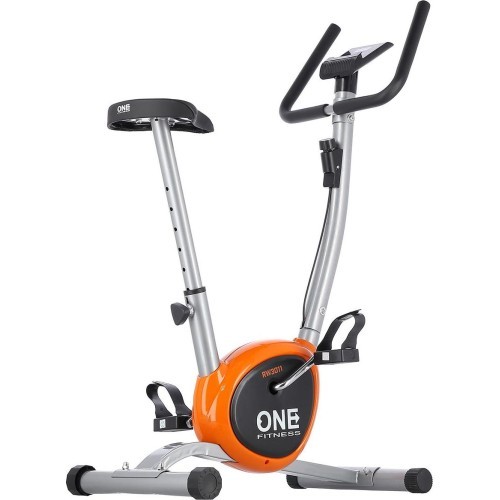 Velotrenažieris One Fitness RW3011, sudraba-oranžs