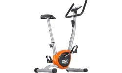 Велотренажер One Fitness RW3011, серебристо-оранжевый