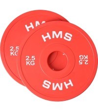 Olimpiskais bumper svaru disks CBRS05 HMS - 2 x 2,5 kg