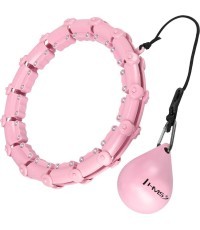 HHW02 HULA HOP GAIŠI ROZĀ AR SVARU HMS