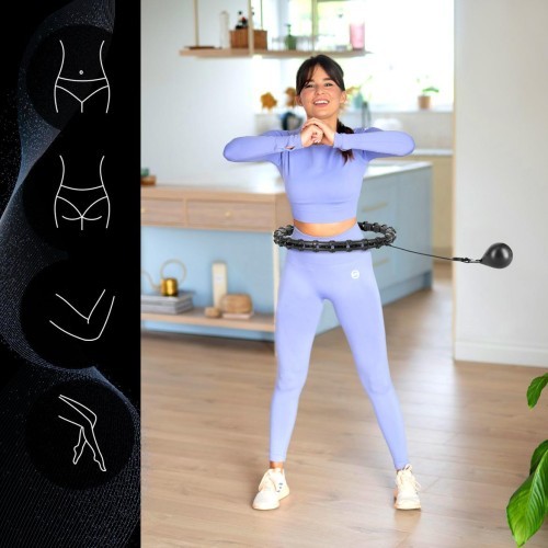 HHW02 HULA HOP BLACK WITH WEIGHT HMS