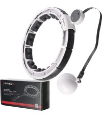 HHM16 HULA HOOP BALTS MAGNĒTISKS AR ATSVARU + SKAITĪTĀJS HMS