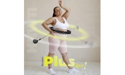 HHW11 Plus Size melns hula riņķis ar svaru HMS