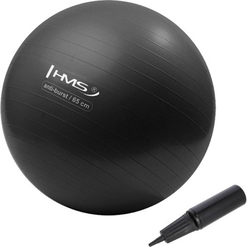 YB02 NEW 65CM BLACK GYM BALL HMS