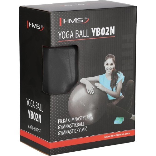 YB02 jauna melna vingrošanas bumba HMS 65 cm