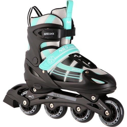 NH18366A 2IN1 IN-LINE SKATES/HOCKEY ICE SKATES - Blue / Green