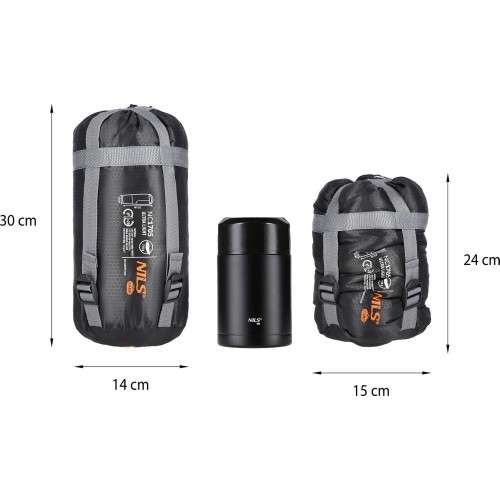 NC1705 SLEEPING BAG ULTRA LIGHT GRAY-ORANGE NILS CAMP