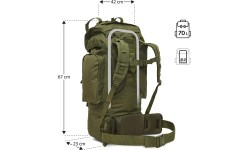 Тактический рюкзак NILS CAMP NC3901 Eagle, зеленый, 70 л