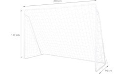 Futbola vārti ar tīklu un mērķa paneli NILS BR240P 2in1 240x150x90 cm
