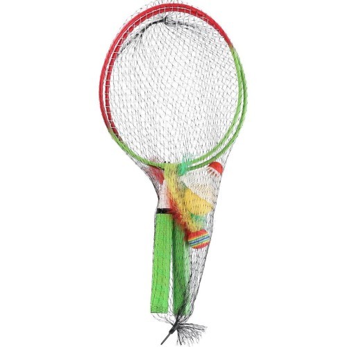 NRZ051 STEEL / BADMINTON SET 2 ROCKETS + SHUTTLECOCKS + BALLS JUNIOR NILS