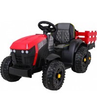 Traktors Titanium ar piekabi, sarkans