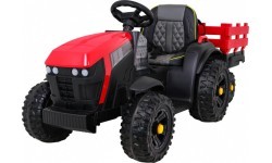 Traktors Titanium ar piekabi, sarkans