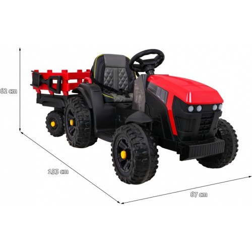 Tractor Titanium With Trailer Red