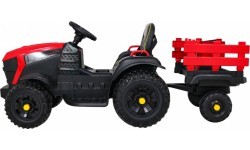 Traktors Titanium ar piekabi, sarkans
