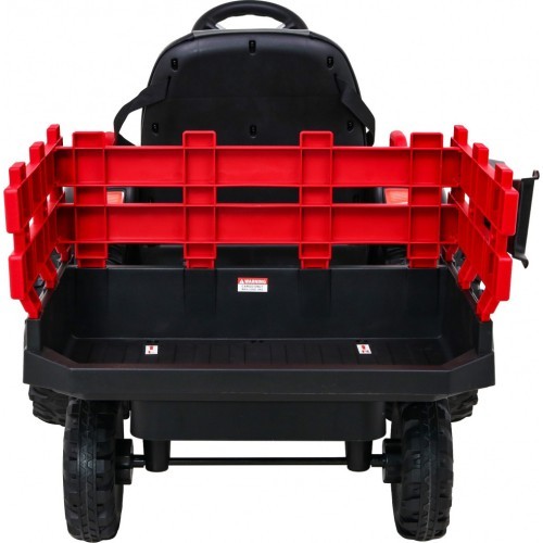 Traktors Titanium ar piekabi, sarkans