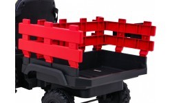 Traktors Titanium ar piekabi, sarkans