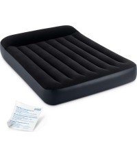 Double inflatable mattress 191x137x25 cm bed with headboard INTEX 64142