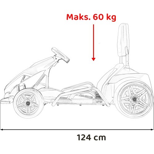 Gokart Fast 3 Drift vehicle Red