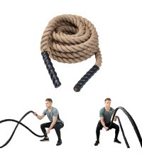 Dabīga sizala sizala virve inSPORTline Waverope Base 9m 40mm 5,7kg