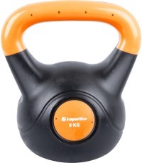 Cement-Filled Vinyl Kettlebell inSPORTline Vin-Bell Dark 8 kg