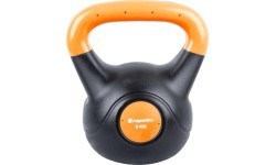 Cement-Filled Vinyl Kettlebell inSPORTline Vin-Bell Dark 8 kg