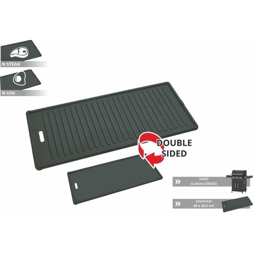 Чугунная двусторонняя плита ETAGE 450x205 мм
